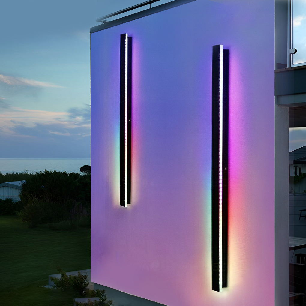 Linear | LED Outdoor Strip Wall Light, Long Black Exterior Wall Lamp, IP65 Waterproof Porch Light