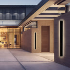 Linear | LED Outdoor Strip Wall Light, Long Black Exterior Wall Lamp, IP65 Waterproof Porch Light