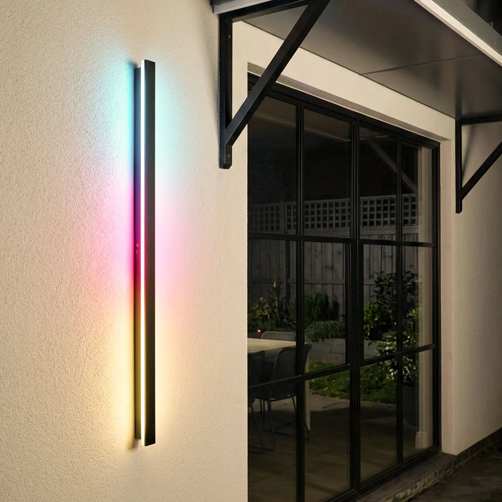 Linear | LED Outdoor Strip Wall Light, Long Black Exterior Wall Lamp, IP65 Waterproof Porch Light