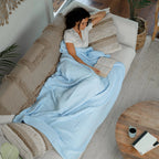Kaia | Lightweight Cotton Muslin Throw Blanket | Hypoallergenic for Sensitive Skin