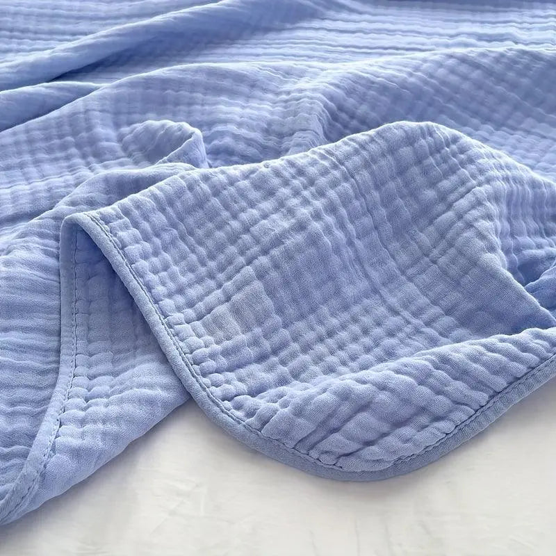 Kaia | Lightweight Cotton Muslin Throw Blanket | Hypoallergenic for Sensitive Skin
