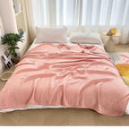 Kaia | Lightweight Cotton Muslin Throw Blanket | Hypoallergenic for Sensitive Skin