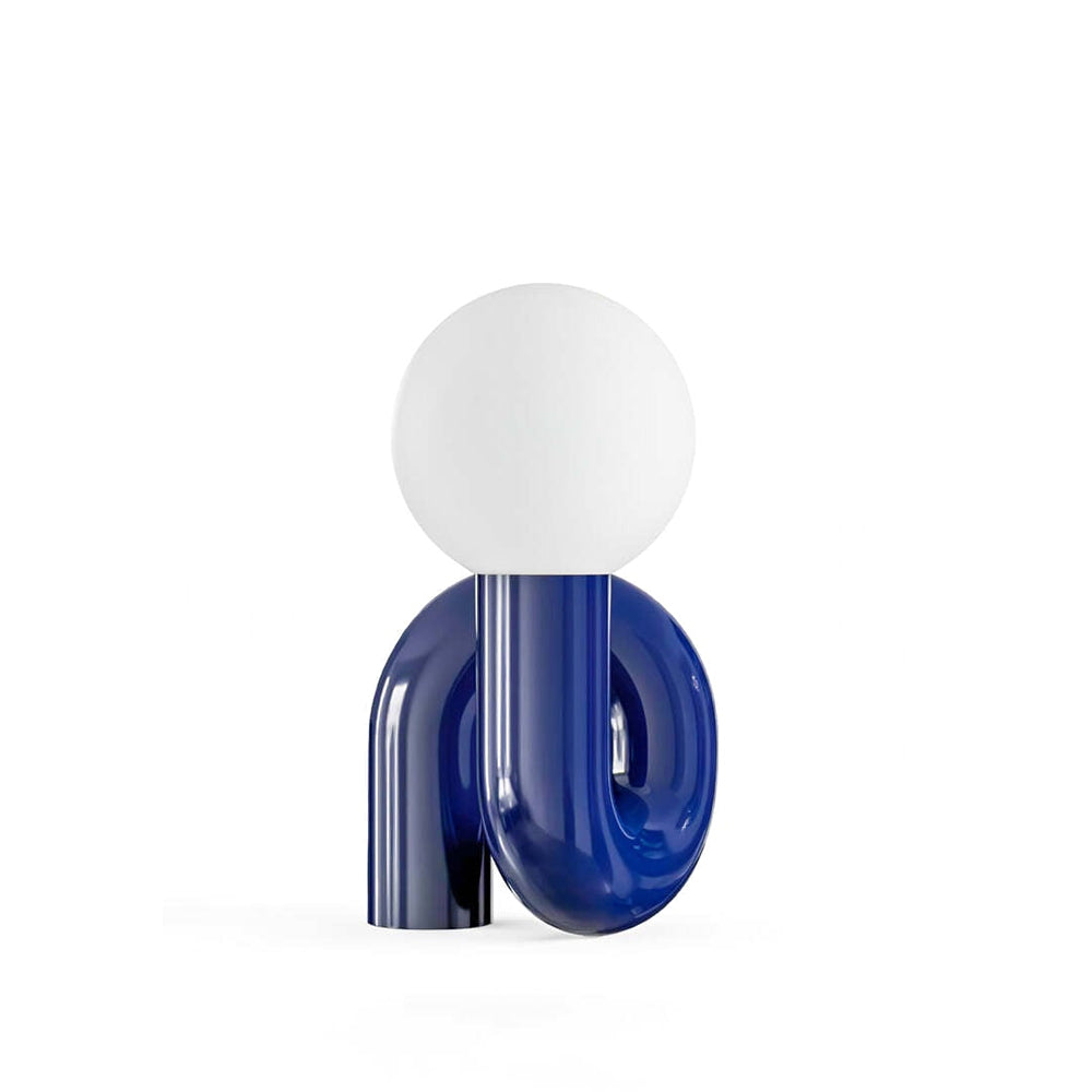 Spiral | Glass Table Lamp, Sculptural Globe Bedside Lamp, Colorful Modern Accent Lamp for Living Room