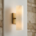 Doran | Alabaster Tube Wall Sconce, Modern Stone Wall Light, Bathroom Vanity and Bedside Sconce