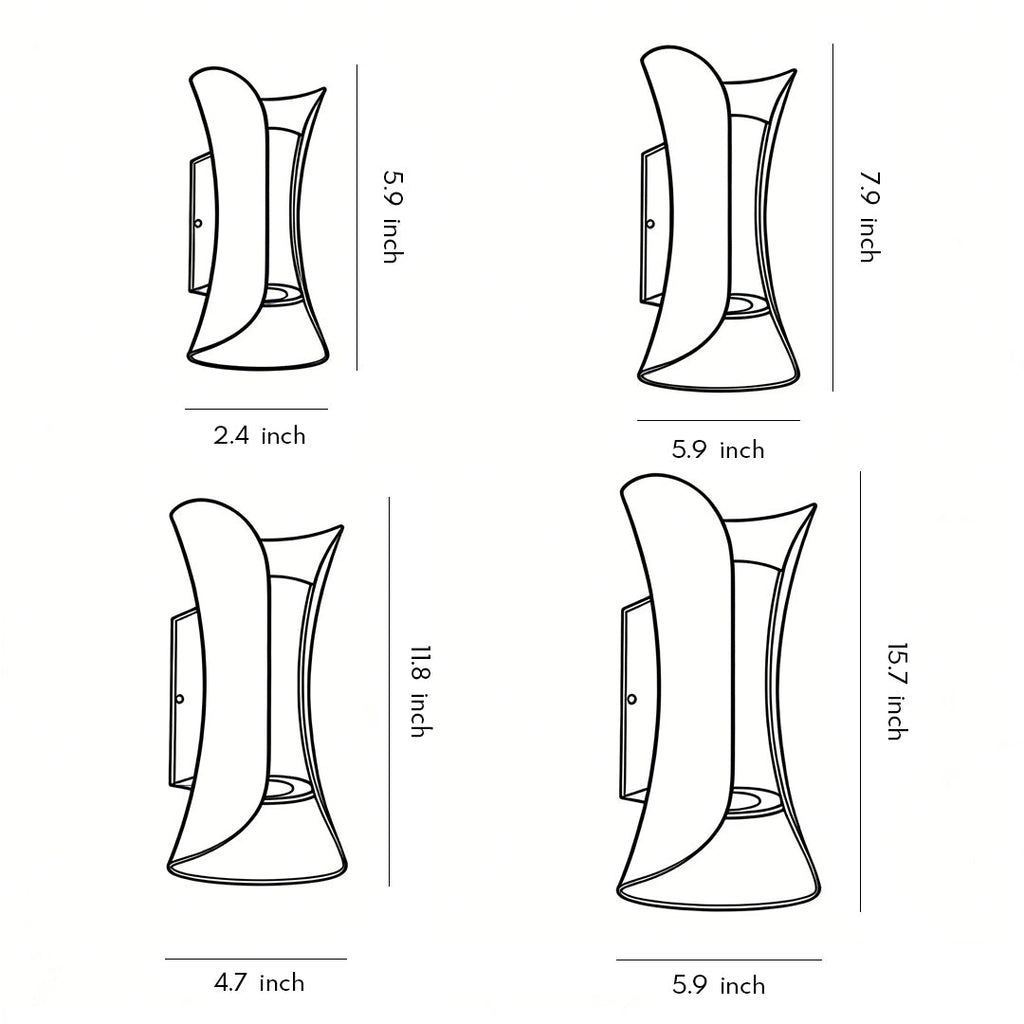 Arc Up Down Outdoor Wall Light