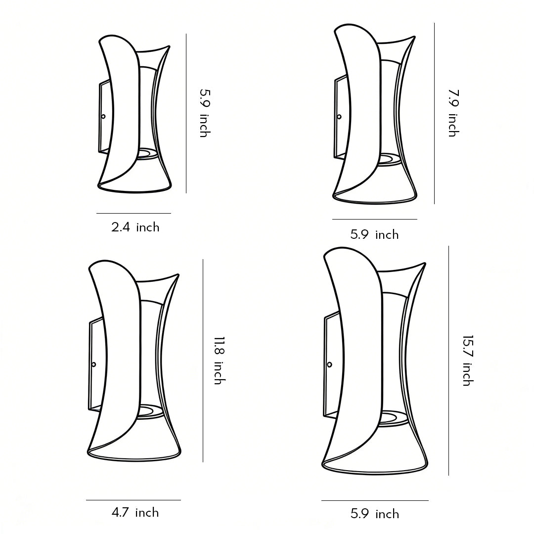 Arc Up Down Outdoor Wall Light